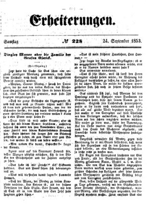 Erheiterungen (Aschaffenburger Zeitung) Samstag 24. September 1853