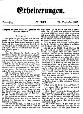 Erheiterungen (Aschaffenburger Zeitung) Donnerstag 29. September 1853