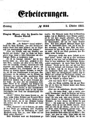 Erheiterungen (Aschaffenburger Zeitung) Sonntag 2. Oktober 1853