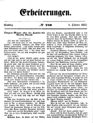 Erheiterungen (Aschaffenburger Zeitung) Samstag 8. Oktober 1853