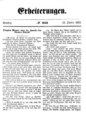 Erheiterungen (Aschaffenburger Zeitung) Samstag 22. Oktober 1853