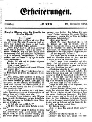 Erheiterungen (Aschaffenburger Zeitung) Samstag 19. November 1853