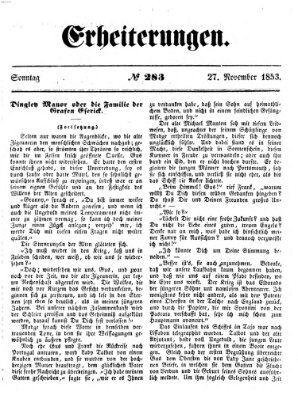 Erheiterungen (Aschaffenburger Zeitung) Sonntag 27. November 1853