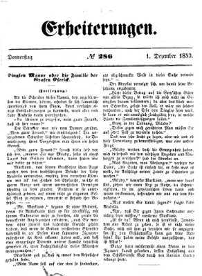 Erheiterungen (Aschaffenburger Zeitung) Donnerstag 1. Dezember 1853