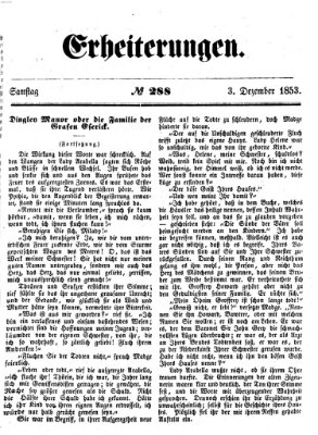 Erheiterungen (Aschaffenburger Zeitung) Samstag 3. Dezember 1853