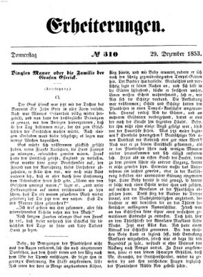 Erheiterungen (Aschaffenburger Zeitung) Donnerstag 29. Dezember 1853