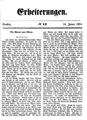 Erheiterungen (Aschaffenburger Zeitung) Samstag 14. Januar 1854