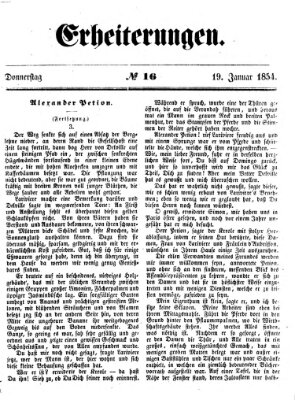 Erheiterungen (Aschaffenburger Zeitung) Donnerstag 19. Januar 1854