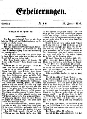 Erheiterungen (Aschaffenburger Zeitung) Samstag 21. Januar 1854