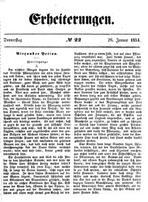 Erheiterungen (Aschaffenburger Zeitung) Donnerstag 26. Januar 1854