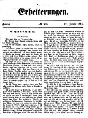 Erheiterungen (Aschaffenburger Zeitung) Freitag 27. Januar 1854