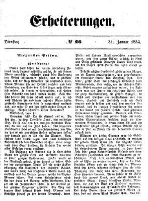 Erheiterungen (Aschaffenburger Zeitung) Dienstag 31. Januar 1854