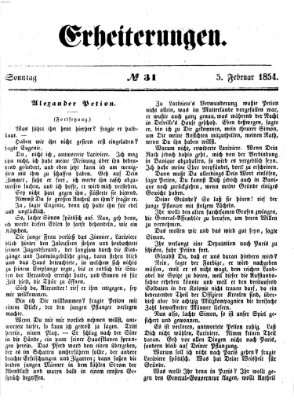 Erheiterungen (Aschaffenburger Zeitung) Sonntag 5. Februar 1854