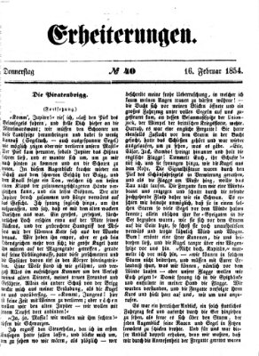 Erheiterungen (Aschaffenburger Zeitung) Donnerstag 16. Februar 1854