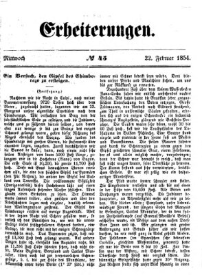 Erheiterungen (Aschaffenburger Zeitung) Mittwoch 22. Februar 1854