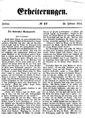 Erheiterungen (Aschaffenburger Zeitung) Freitag 24. Februar 1854