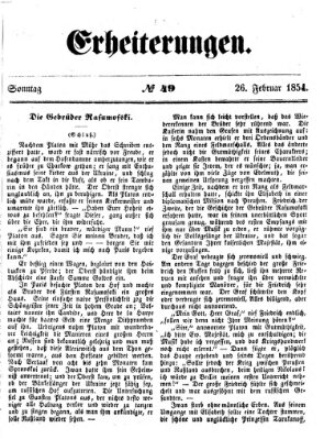 Erheiterungen (Aschaffenburger Zeitung) Sonntag 26. Februar 1854