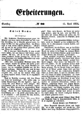 Erheiterungen (Aschaffenburger Zeitung) Samstag 15. April 1854