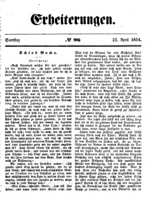 Erheiterungen (Aschaffenburger Zeitung) Samstag 22. April 1854