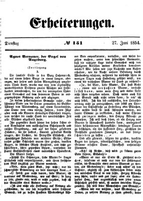 Erheiterungen (Aschaffenburger Zeitung) Dienstag 27. Juni 1854