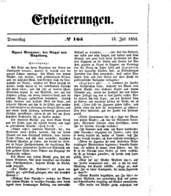 Erheiterungen (Aschaffenburger Zeitung) Donnerstag 13. Juli 1854