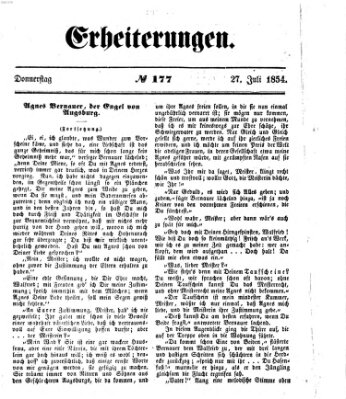 Erheiterungen (Aschaffenburger Zeitung) Donnerstag 27. Juli 1854