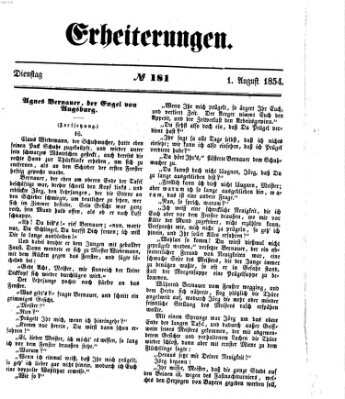 Erheiterungen (Aschaffenburger Zeitung) Dienstag 1. August 1854