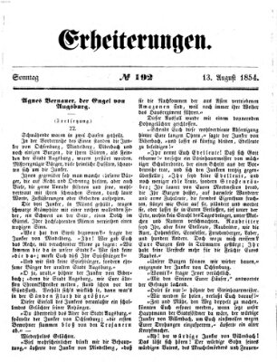 Erheiterungen (Aschaffenburger Zeitung) Sonntag 13. August 1854