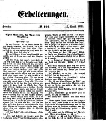 Erheiterungen (Aschaffenburger Zeitung) Dienstag 15. August 1854