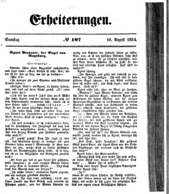 Erheiterungen (Aschaffenburger Zeitung) Samstag 19. August 1854