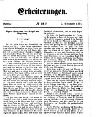 Erheiterungen (Aschaffenburger Zeitung) Samstag 9. September 1854