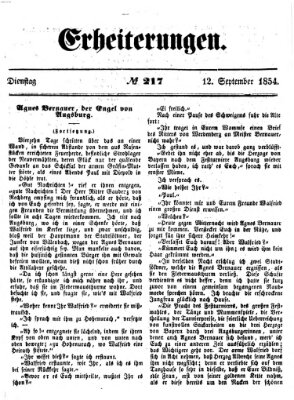 Erheiterungen (Aschaffenburger Zeitung) Dienstag 12. September 1854