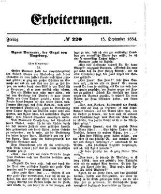Erheiterungen (Aschaffenburger Zeitung) Freitag 15. September 1854