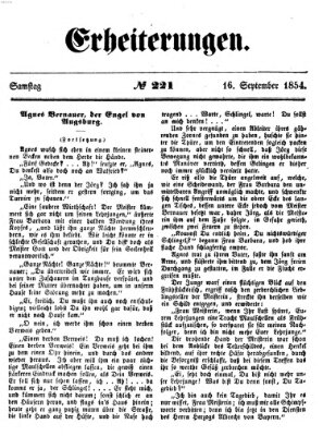 Erheiterungen (Aschaffenburger Zeitung) Samstag 16. September 1854