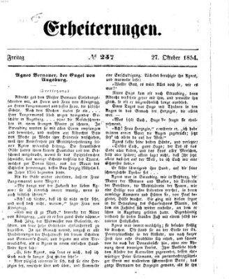 Erheiterungen (Aschaffenburger Zeitung) Freitag 27. Oktober 1854