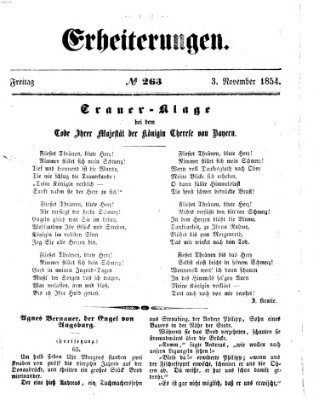 Erheiterungen (Aschaffenburger Zeitung) Freitag 3. November 1854