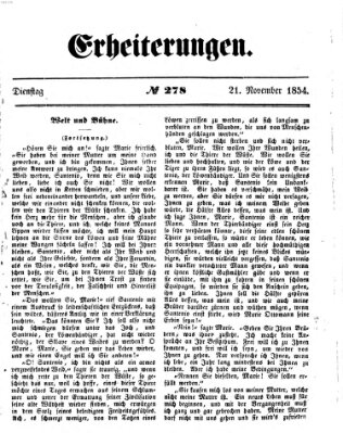 Erheiterungen (Aschaffenburger Zeitung) Dienstag 21. November 1854