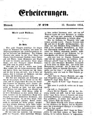 Erheiterungen (Aschaffenburger Zeitung) Mittwoch 22. November 1854