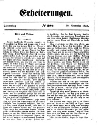 Erheiterungen (Aschaffenburger Zeitung) Donnerstag 30. November 1854