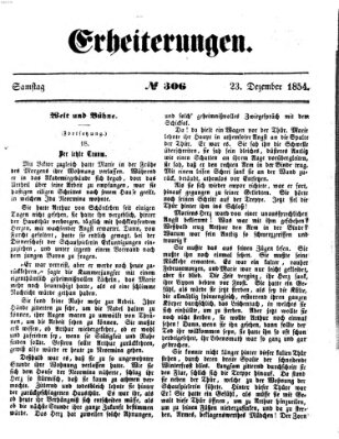 Erheiterungen (Aschaffenburger Zeitung) Samstag 23. Dezember 1854