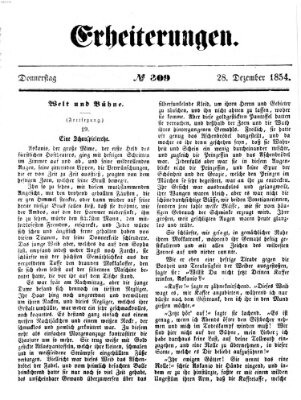 Erheiterungen (Aschaffenburger Zeitung) Donnerstag 28. Dezember 1854