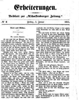 Erheiterungen (Aschaffenburger Zeitung) Freitag 5. Januar 1855