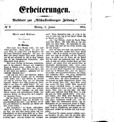 Erheiterungen (Aschaffenburger Zeitung) Montag 8. Januar 1855