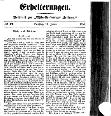 Erheiterungen (Aschaffenburger Zeitung) Samstag 13. Januar 1855