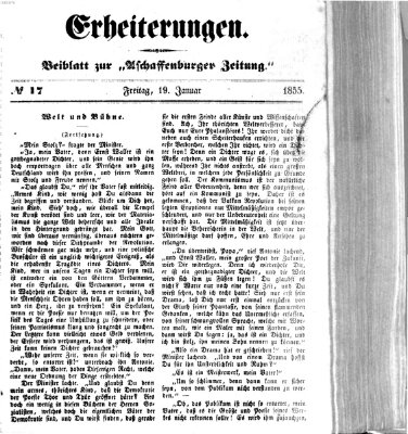 Erheiterungen (Aschaffenburger Zeitung) Freitag 19. Januar 1855