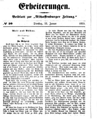 Erheiterungen (Aschaffenburger Zeitung) Dienstag 23. Januar 1855