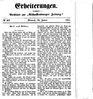 Erheiterungen (Aschaffenburger Zeitung) Mittwoch 24. Januar 1855