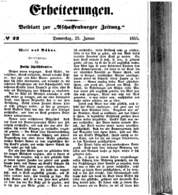 Erheiterungen (Aschaffenburger Zeitung) Donnerstag 25. Januar 1855