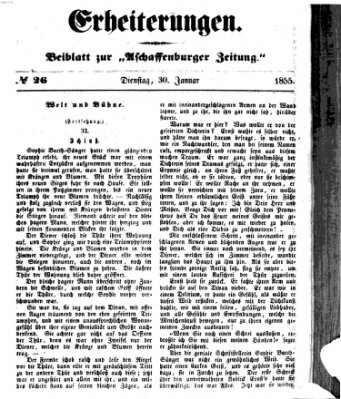 Erheiterungen (Aschaffenburger Zeitung) Dienstag 30. Januar 1855