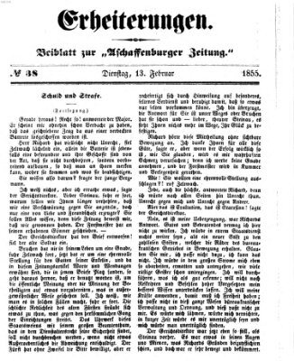 Erheiterungen (Aschaffenburger Zeitung) Dienstag 13. Februar 1855